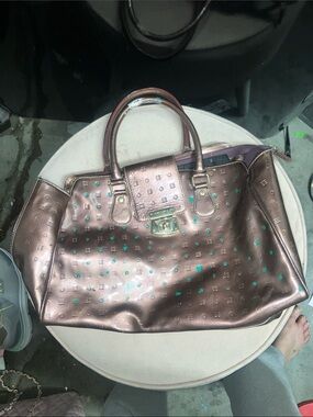 Arcadia Metallic Rose Gold Tote Bag